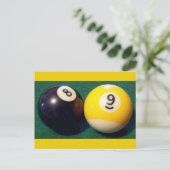 8-Ball 9-Ball Briefkaart (Staand voorkant)