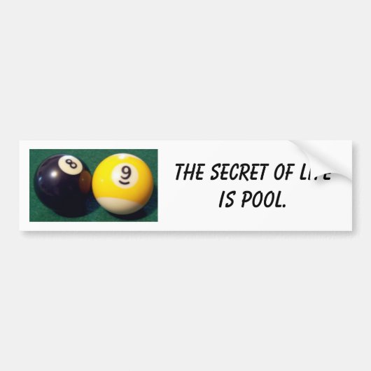 8-ball 9-ball bumpersticker (Voorkant)