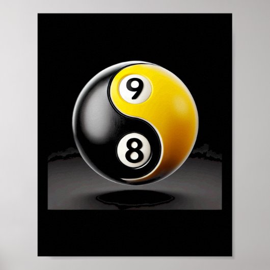8 Ball 9 Ball Pool biljart speler Poster (Voorkant)