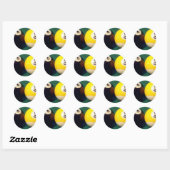 8-ball 9-ball ronde sticker (Vel)
