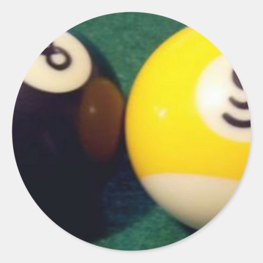 8-ball 9-ball ronde sticker (Voorkant)