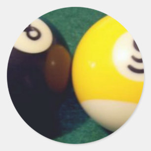 8-ball 9-ball ronde sticker