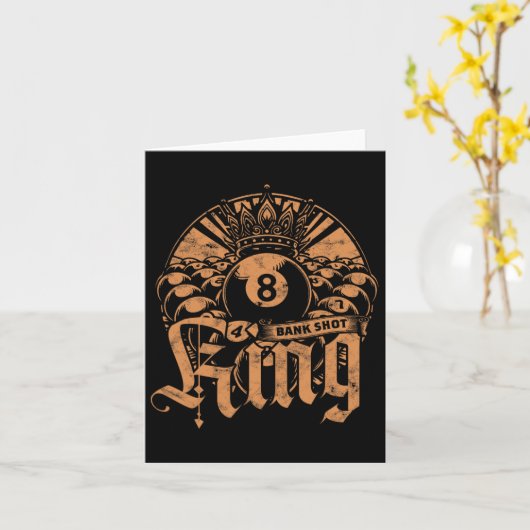 8-ball Biljart Bank Shot King Kaart (Gele Bloem)