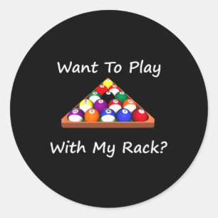 8 Ball biljart of Pool League ontwerp Ronde Sticker