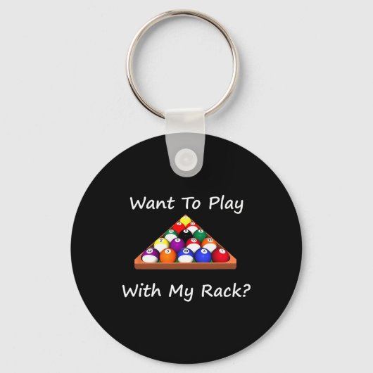 8 Ball biljart of Pool League ontwerp Sleutelhanger (Voorkant)