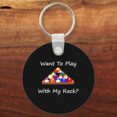 8 Ball biljart of Pool League ontwerp Sleutelhanger (Voorkant)