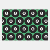 8-Ball Biljart Ontwerp Verpakking Papier Bladen Inpakpapier Vel (Voorkant)