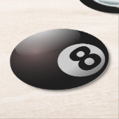 8 Ball Biljart Pool Ronde Kartonnen Onderzetter (Gebogen)