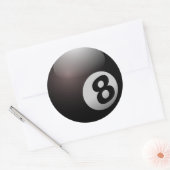 8 Ball Biljart Pool Ronde Sticker (Envelop)