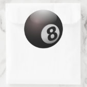 8 Ball Biljart Pool Ronde Sticker (Tas)