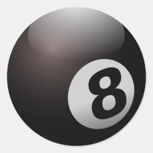 8 Ball Biljart Pool Ronde Sticker