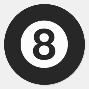 8 Ball biljart Pool Table Kostuum Acht Ball Ronde Sticker