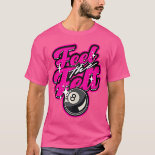8-ball biljart voeten de vilt t-shirt