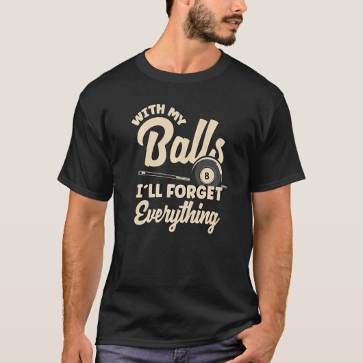 8 Ball Billiard Player Pool T-shirt (Voorkant)
