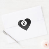 8 Ball - Billiards Hart Sticker (Envelop)