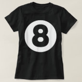 8 Ball Billiards Lazy Halloween Costume Funny Magi T-shirt (Design voorkant)