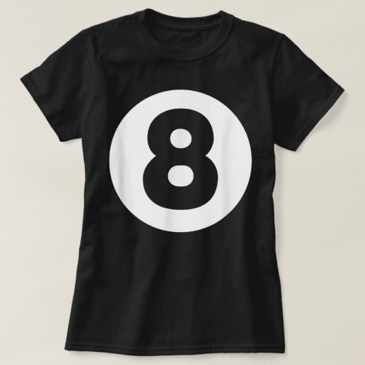 8 Ball Billiards Lazy Halloween Costume Funny Magi T-shirt (Design voorkant)