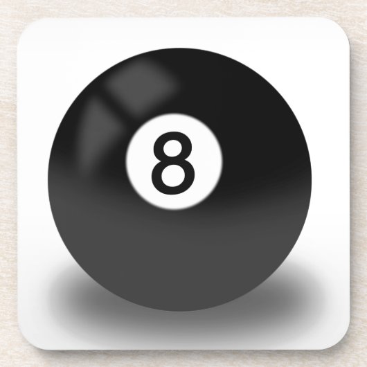 8 Ball - Billiards Onderzetter (Voorkant)