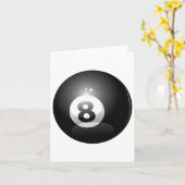 8-Ball Billiards Pool Player 8 Ball Lucky 8 Kaart (Gele Bloem)