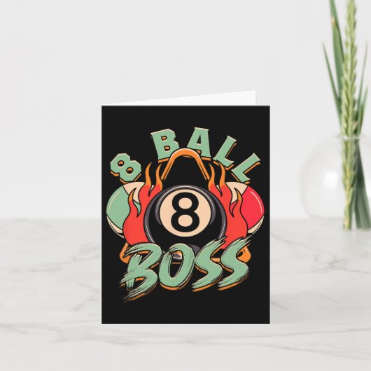 8-ball Boss Biljart Kaart (Voorkant)