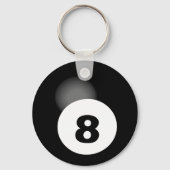 8 Ball Button Sleutelhanger (Voorkant)