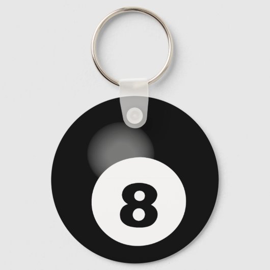 8 Ball Button Sleutelhanger (Voorkant)