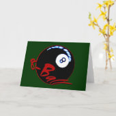 8-ball-cadeaus en groeten kaart (Gele Bloem)