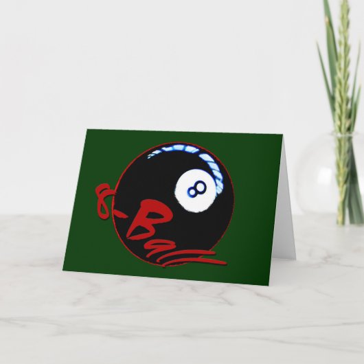 8-ball-cadeaus en groeten kaart (Voorkant)
