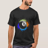8-Ball Eight-Ball Pool Billiards Snooker T-shirt (Voorkant)