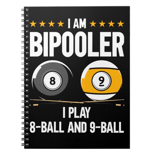 8-Ball en 9-Ball Humor Funny Billiards Notitieboek (Voorkant)
