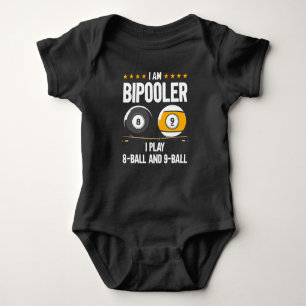 8 Ball en 9 Ball Humor Funny Billiards Romper