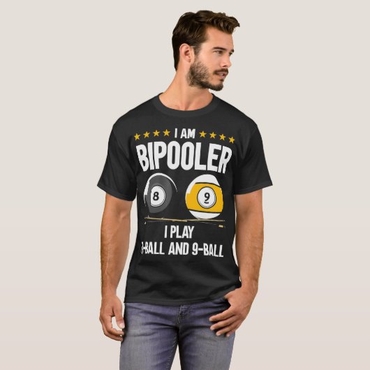 8-Ball en 9-Ball Humor Funny Billiards T-shirt (Voorkant volledig)