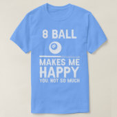 8 Ball Funny Pool Player Billiard Hall T-shirt (Design voorkant)