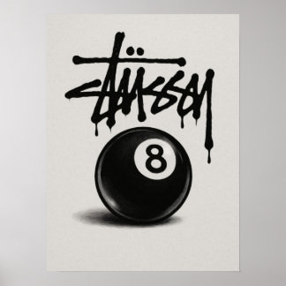 8 Ball Graffiti Verticale Poster