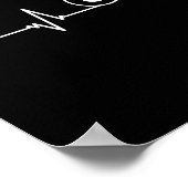 8 Ball Heartbeat Shirt Funny Billiard Gift Poster (Hoek)