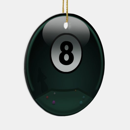 8-Ball Keramisch Ornament (Rechts)
