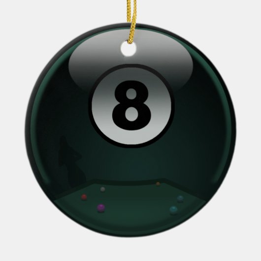 8-Ball Keramisch Ornament (Voorkant)
