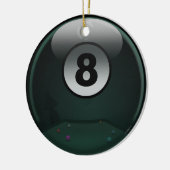 8-Ball Keramisch Ornament (Links)