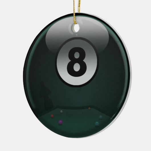 8-Ball Keramisch Ornament (Links)