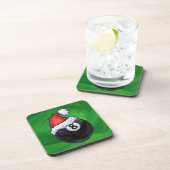 8 Ball Kerst Groen Drankjes Onderzetter (Rechterzijde)