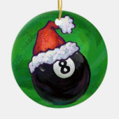 8 Ball Kerst Groen Keramisch Ornament (Voorkant)