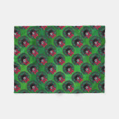 8-Ball kerstmis Fleece Deken (Voorkant (Horizontaal))