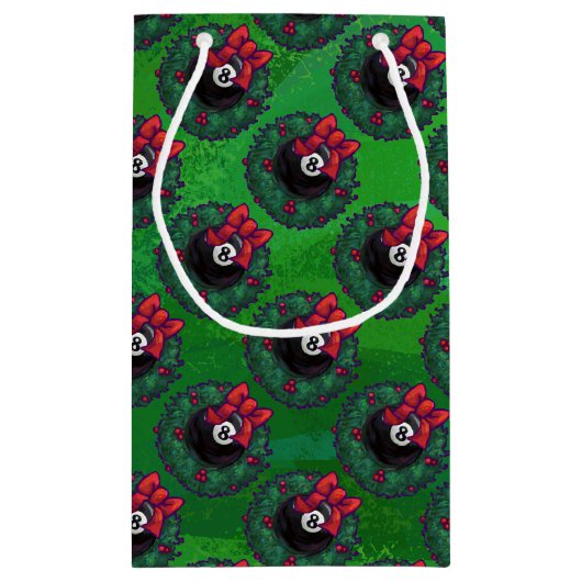 8-Ball kerstmis Klein Cadeauzakje (Achterkant)