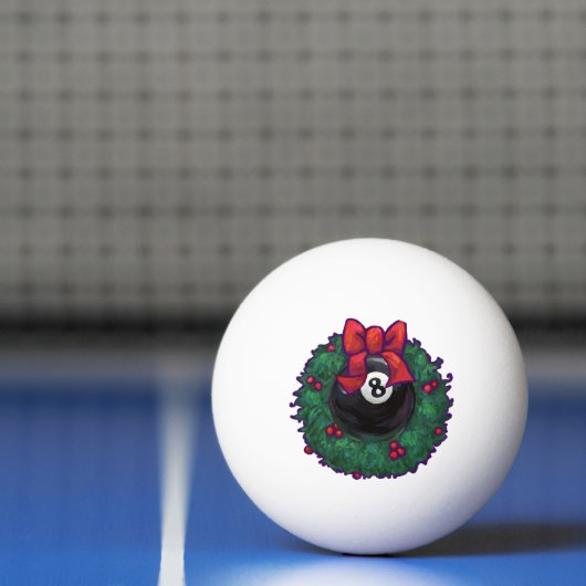 8-Ball Kerstmis met groen Pingpongbal (Net)