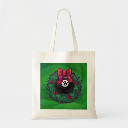 8-Ball Kerstmis met groen Tote Bag (Voorkant)