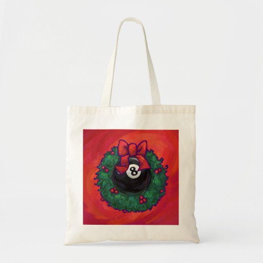 8-Ball Kerstmis Rood Tote Bag (Voorkant)