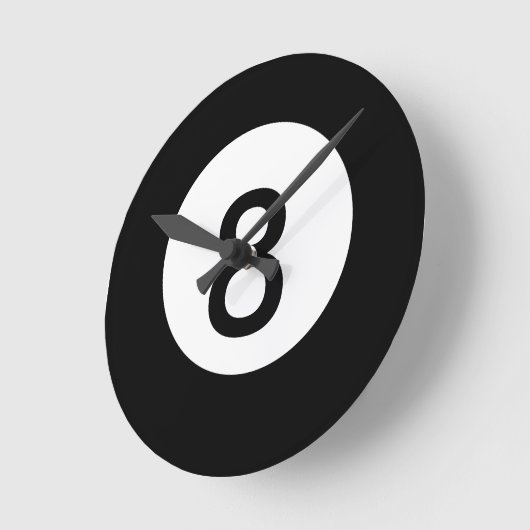 8-Ball-klok Ronde Klok (Hoek)