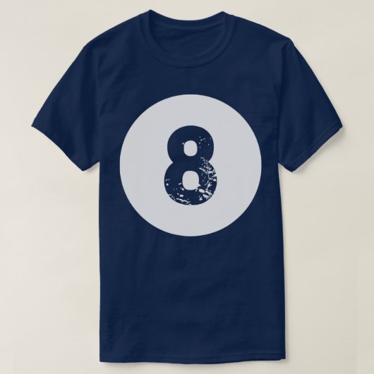 8 Ball Magic Eight Ball Billiards T-shirt (Design voorkant)