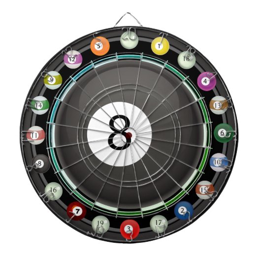 8-ball Multi-Target 20 Count Dartboard Dartbord (Voorkant)