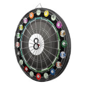8-ball Multi-Target 20 Count Dartboard Dartbord (Voorkant Rechts)